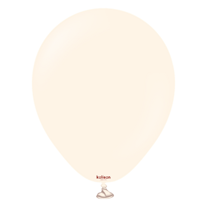 Pale salmon 5-inch latex balloon with a smooth matte finish and knotted end.