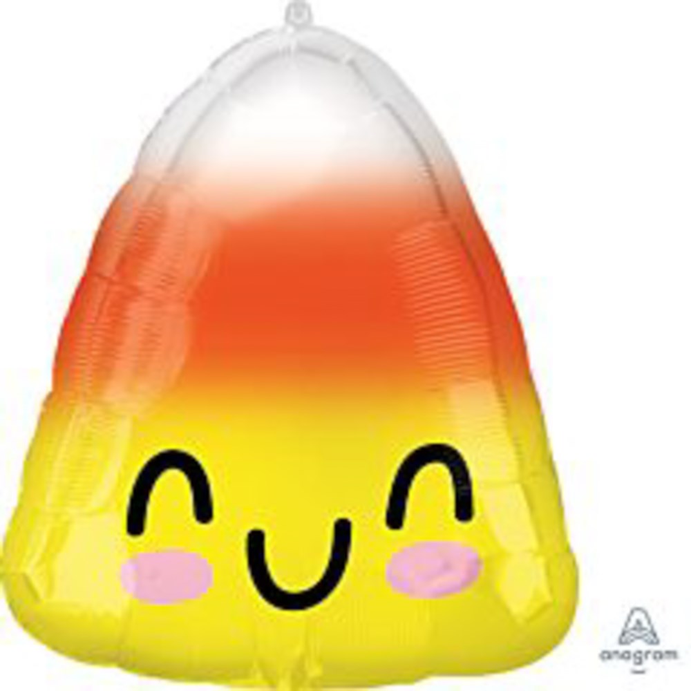 OmbrG Candy Corn Globo de aluminio de 14 pulgadas PLANO