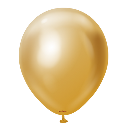 5 inch Kalisan Mirror Gold Latex Balloons 500ct