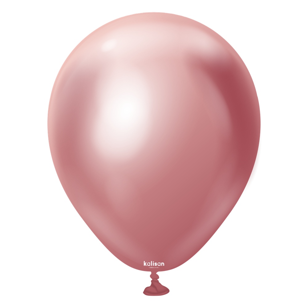 5 inch Kalisan Mirror Pink Latex Balloons 100ct