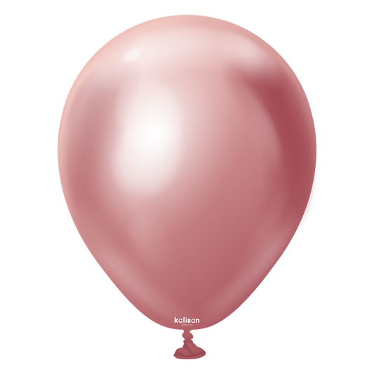 5 inch Kalisan Mirror Pink Latex Balloons 100ct