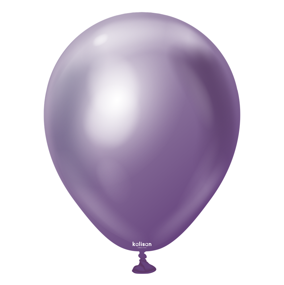 5 inch Kalisan Mirror Violet Latex Balloons 100ct