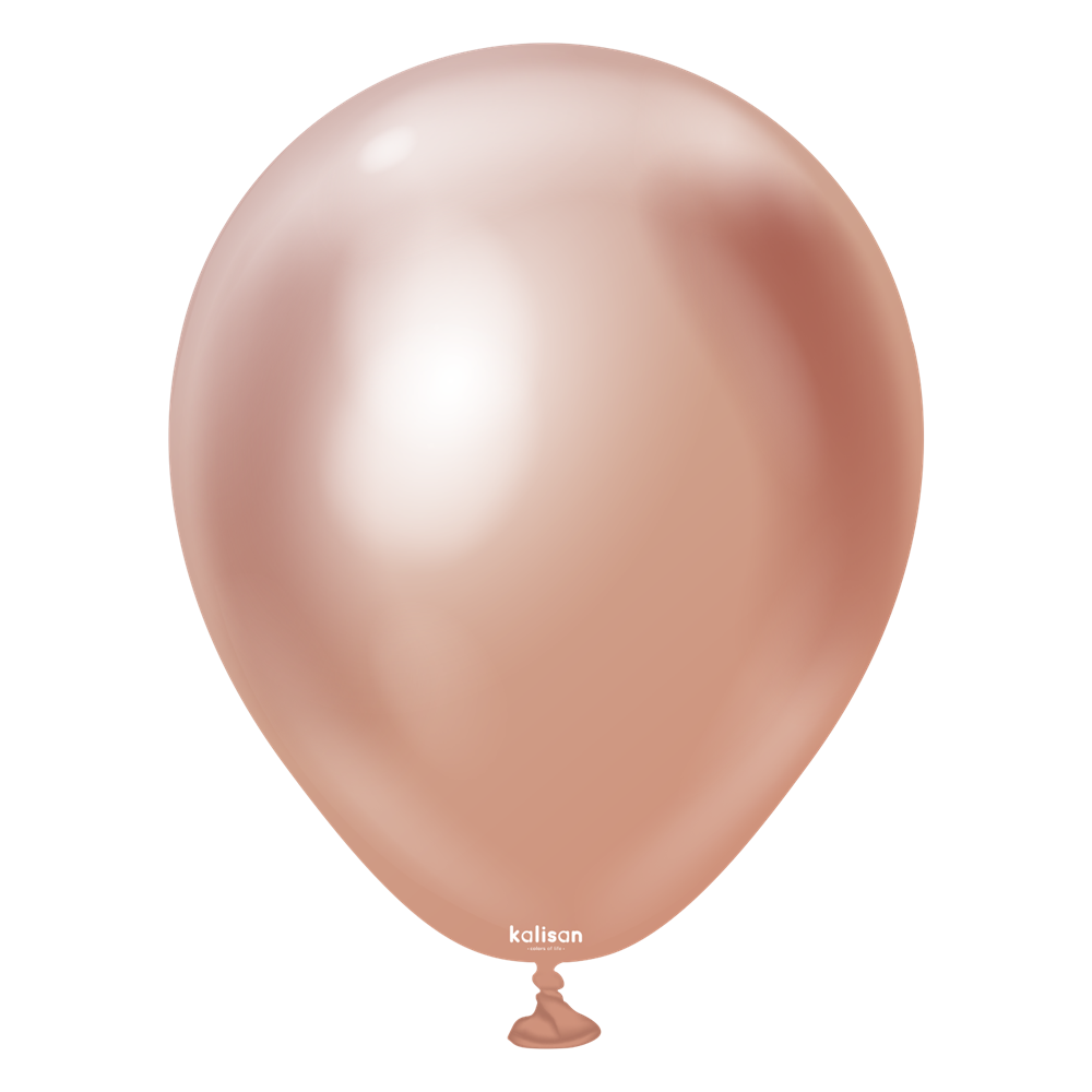 5 inch Kalisan Mirror Rose Gold Latex Balloons 100ct