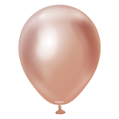5 inch Kalisan Mirror Rose Gold Latex Balloons 100ct