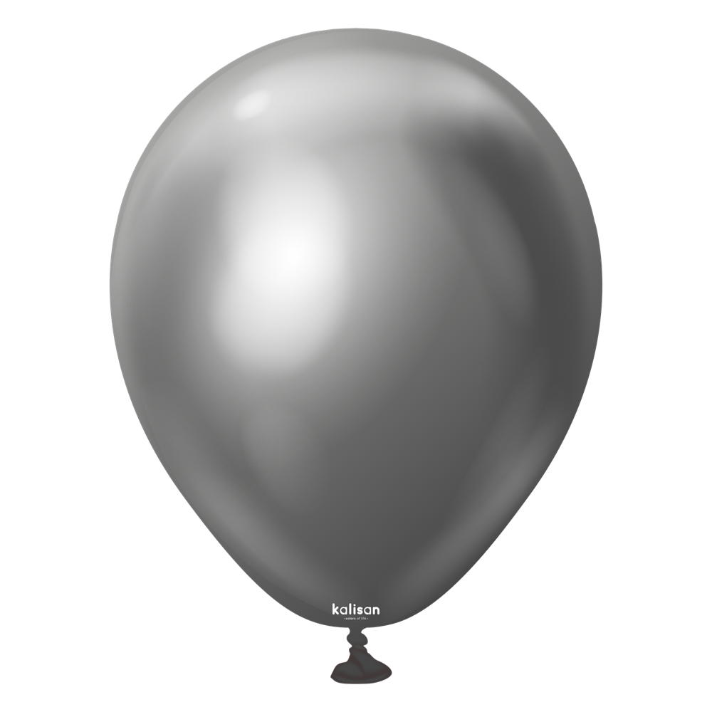 5 inch Kalisan Mirror Space Grey Latex Balloons 100ct