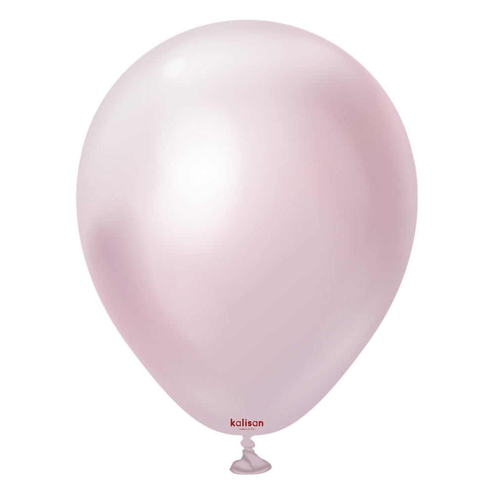 5 inch Kalisan Mirror Pink Gold Latex Balloons 100 ct