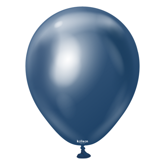 5 inch Kalisan Mirror Navy Latex Balloons 100ct