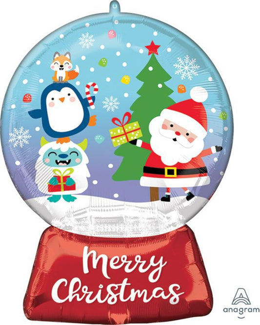 Anagram Christmas Snow Globe 27in Foil Balloon