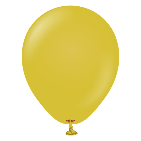 5 inch Kalisan Retro Mustard Latex Balloons 100ct