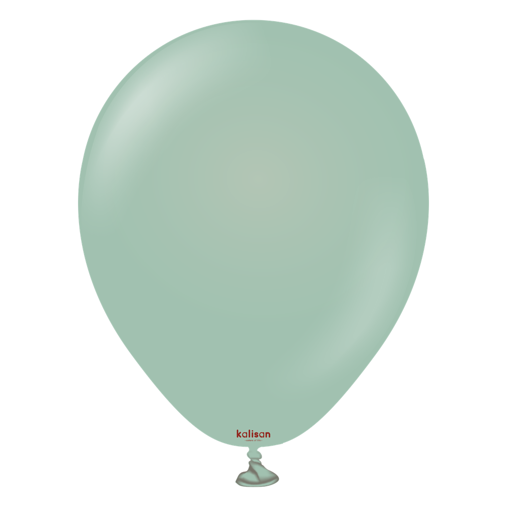 5 inch Kalisan Retro Winter Green Latex Balloons 100ct