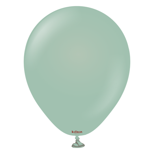 5 inch Kalisan Retro Winter Green Latex Balloons 100ct