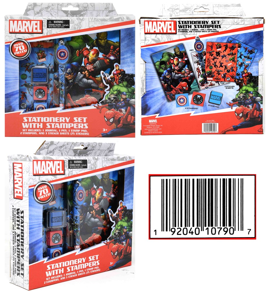 Juego de sellos Marvel 9.25x2x8.75