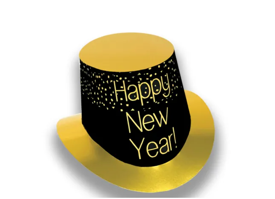 After Dark Gold Top Hats