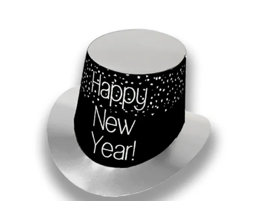 After Dark Silver Top Hats
