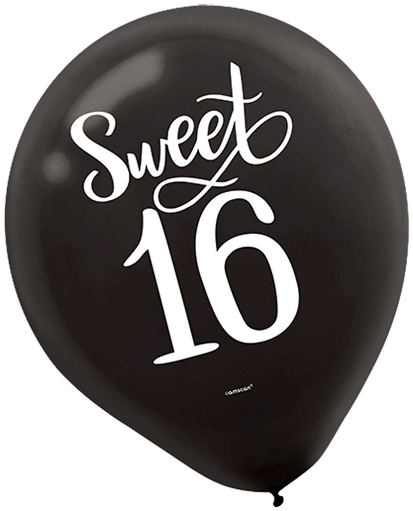 Dieciséis Globos de Látex Colorete 15ct