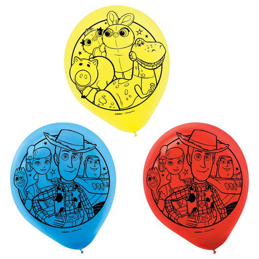 Disney Pixar Toy Story 4 Printed Latex Balloons 12 inch 6ct