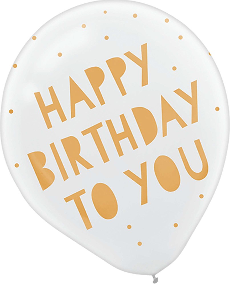 Happy Birthday To You Latex Balloons 12 inch 100ct