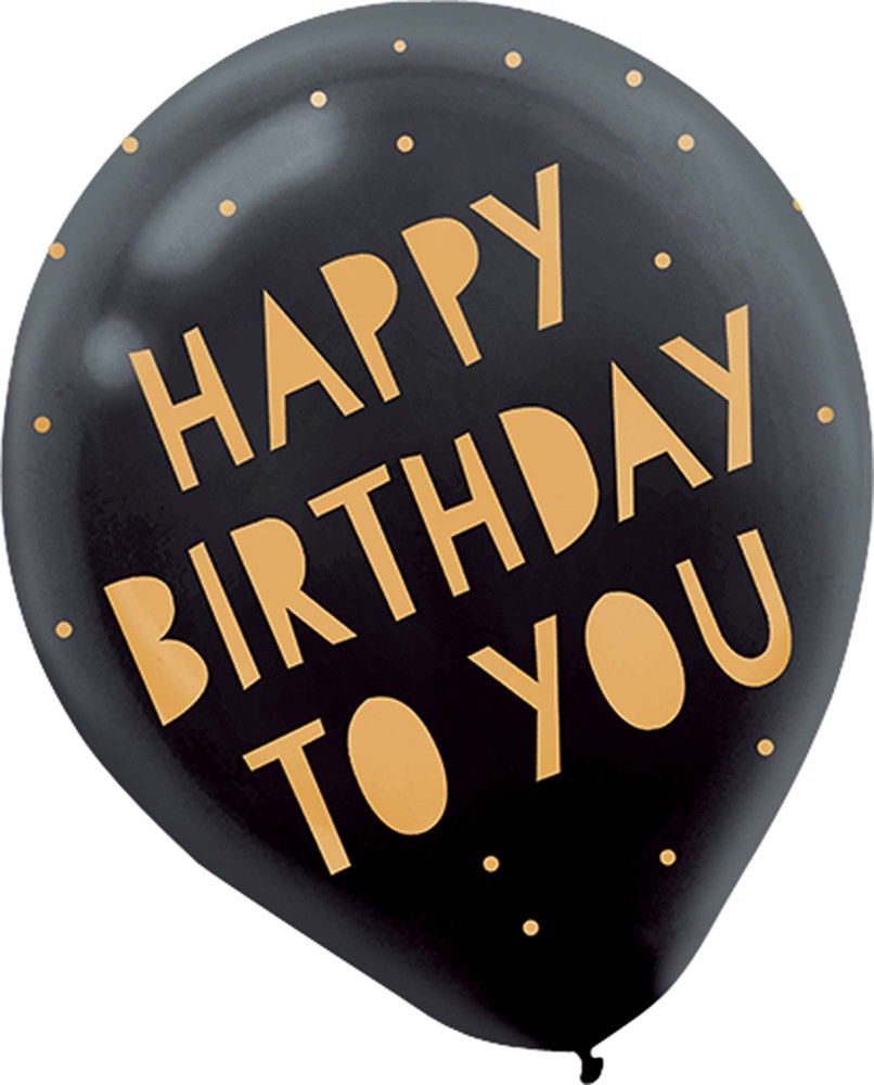 Happy Birthday To You Latex Balloons 12 inch 100ct