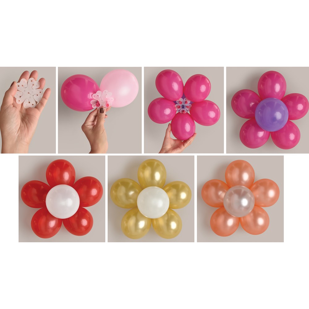 Flower Shape Disc Balloon Holder 4ct