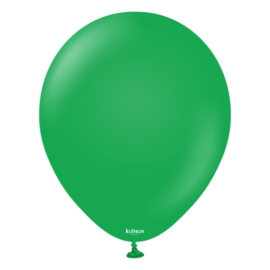 12 inch Kalisan Standard Green Latex Balloons 100ct