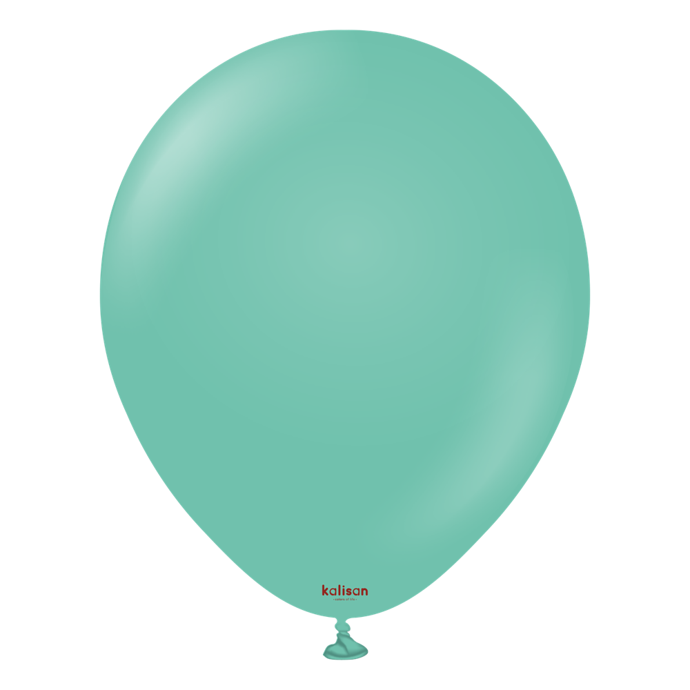 12 inch Kalisan Standard Sea Green Latex Balloons 100ct