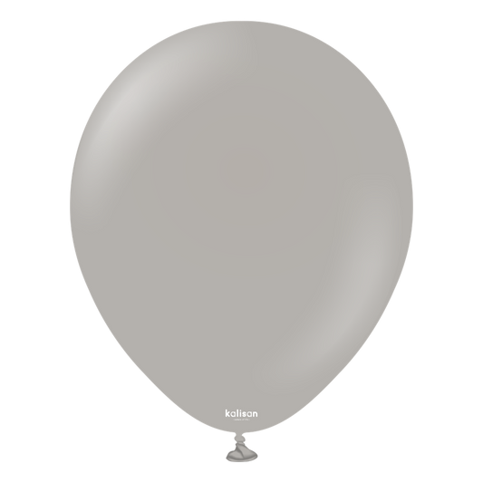 12 inch Kalisan Standard Grey Latex Balloons 100ct