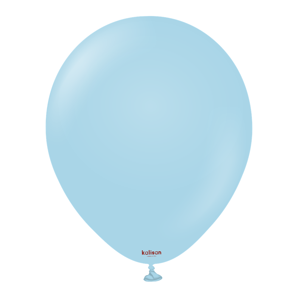 12 inch Kalisan Macaron Blue Latex Balloons 100ct