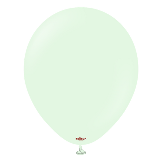 12 inch Kalisan Macaron Pale Green Latex Balloons 100ct