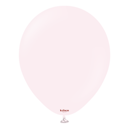 12 inch Kalisan Macaron Pale Pink Latex Balloons 100ct