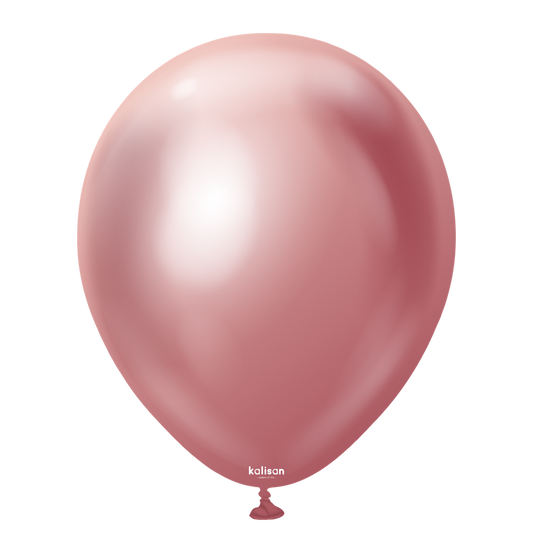 12 inch Kalisan Mirror Pink Latex Balloons 50ct