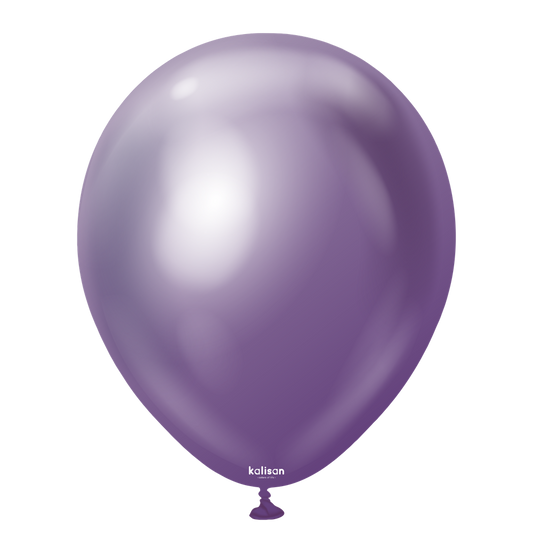 12 inch Kalisan Mirror Violet Latex Balloons 50ct