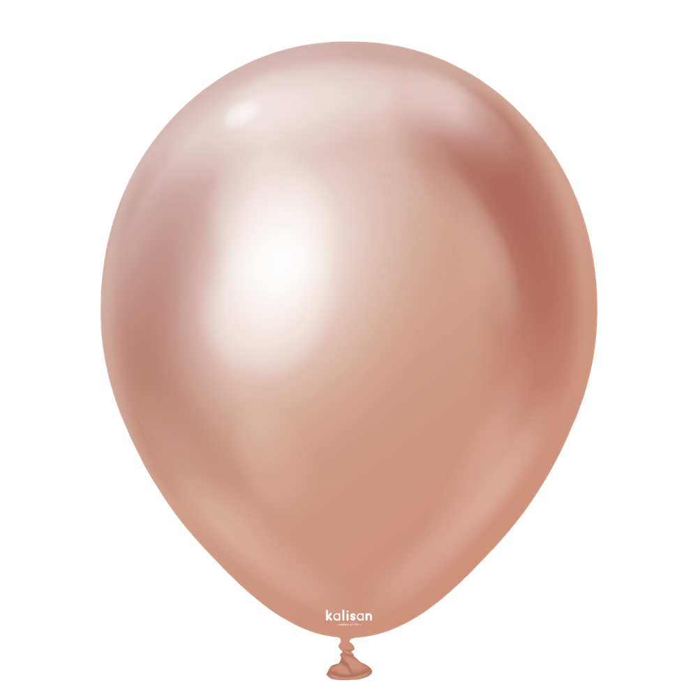 12 inch Kalisan Mirror Rose Gold Latex Balloons 50ct