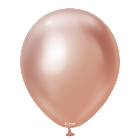 12 inch Kalisan Mirror Rose Gold Latex Balloons 50ct