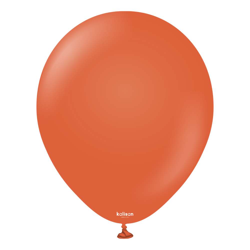 12 inch Kalisan Retro Rust Orange Latex Balloons 100ct