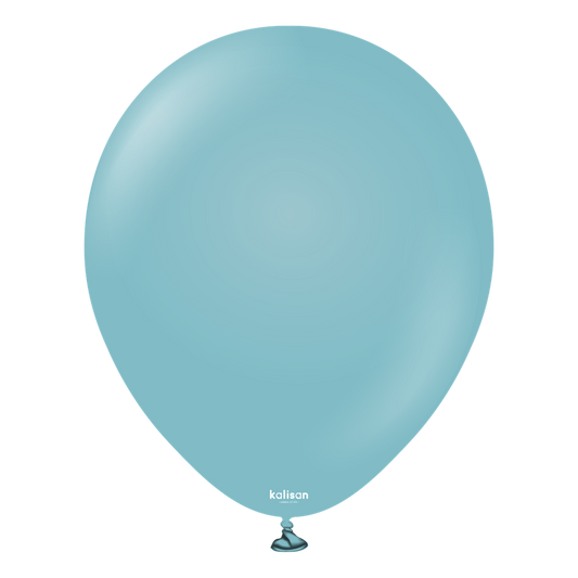 12 inch Kalisan Retro Blue Glass Latex Balloons 100ct