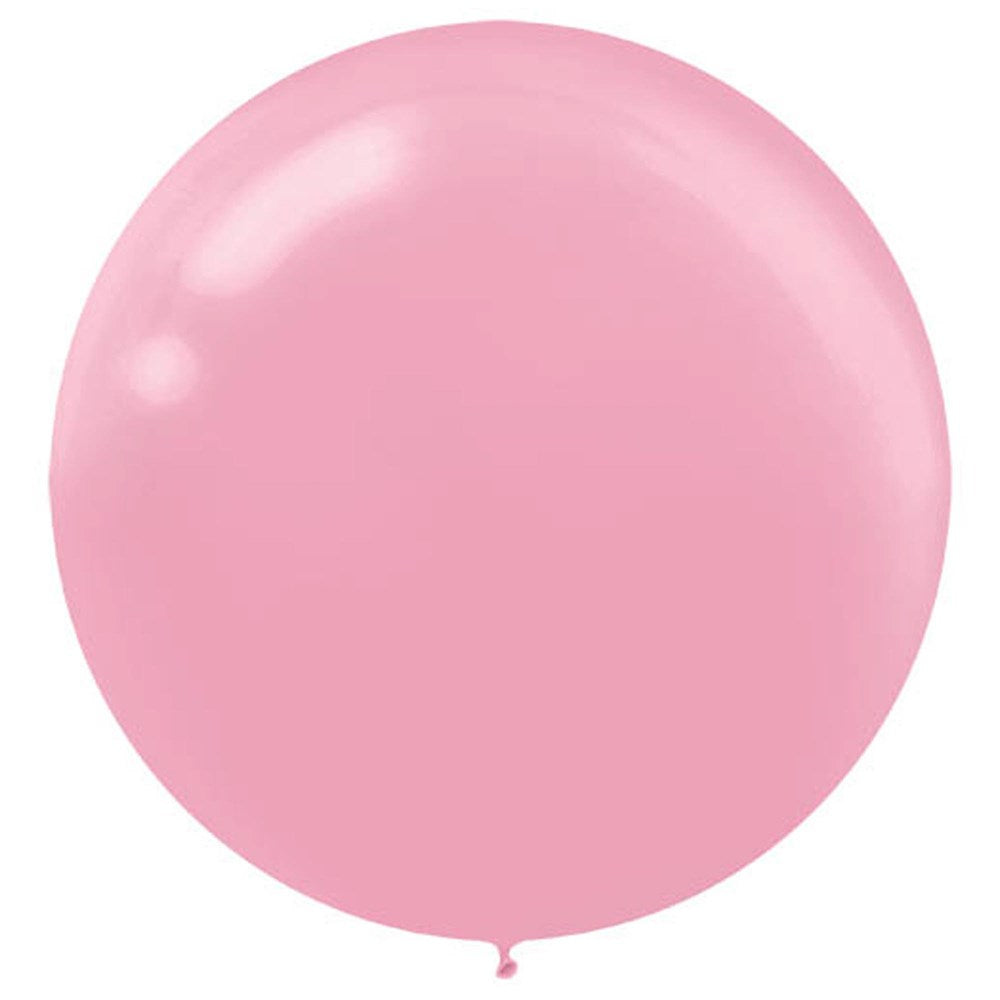 Round Latex Balloons New Pink 24 inch 4ct