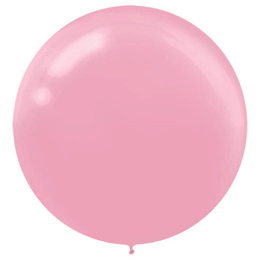 Round Latex Balloons New Pink 24 inch 4ct