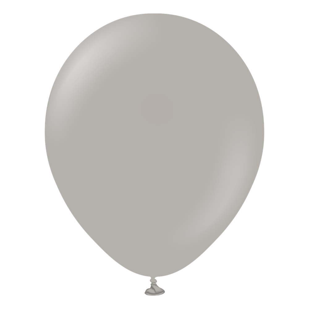 18 inch Kalisan Standard Grey Latex Balloons 25ct