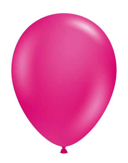 Bright crystal magenta 11 inch latex balloon with a smooth, glossy finish and teardrop shape.