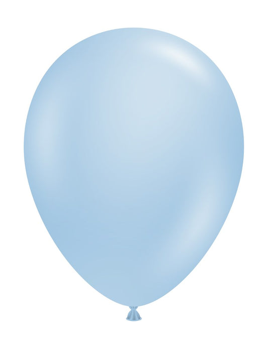 Globos de látex azul cielo perlado Tuftex de 11 pulgadas, 12 unidades