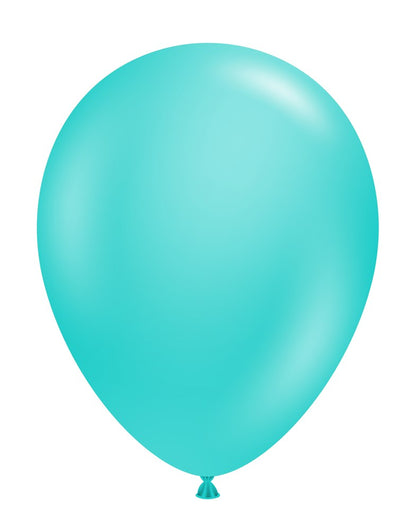 Pearlized seafoam green 11-inch latex balloon with a smooth, shiny surface.