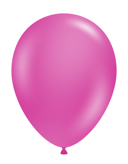 Bright pink 11-inch latex balloon with a smooth, glossy surface and rounded shape.