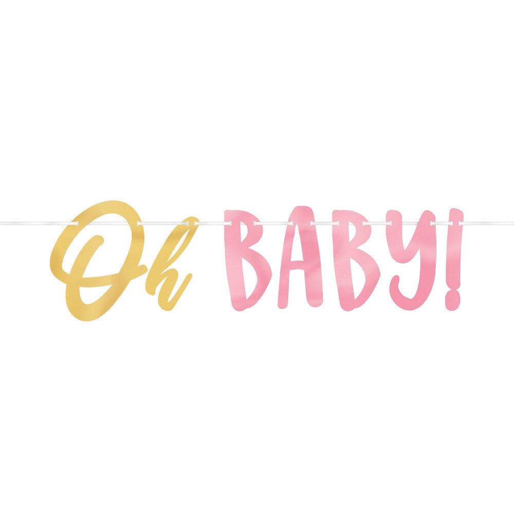 Banner Oh Baby Girl Letter 1ct