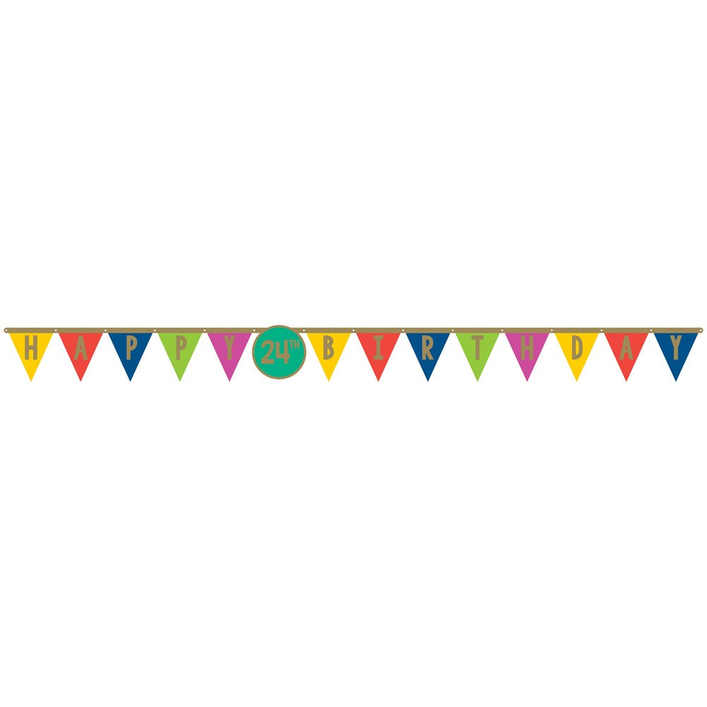 Happy Birthday Dots Add-Any-Age Jumbo Letter Banner 1ct