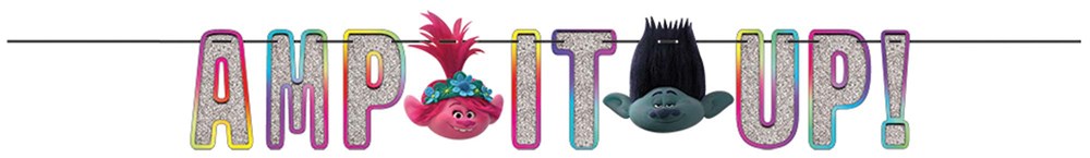 Trolls World Tour Jumbo Letter Banner Kit 2ct