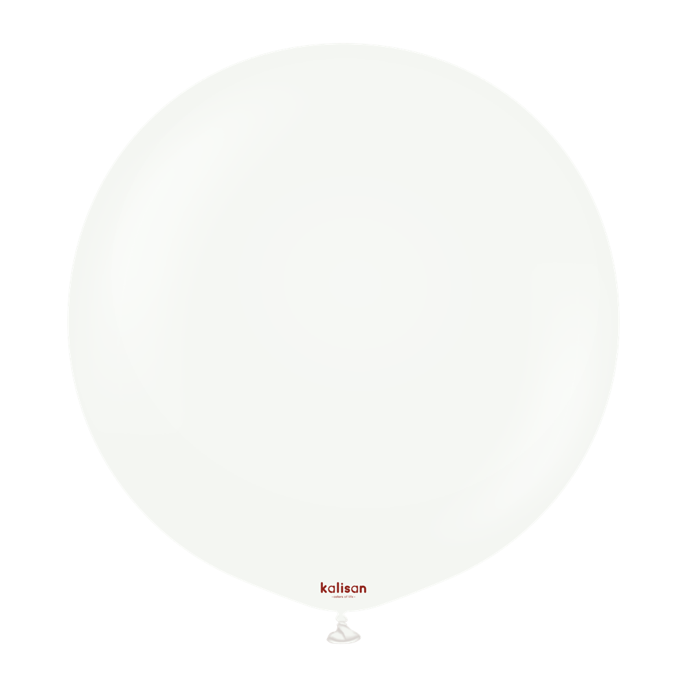 24 inch Kalisan Standard White Latex Balloons 2ct