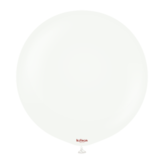 24 inch Kalisan Standard White Latex Balloons 2ct