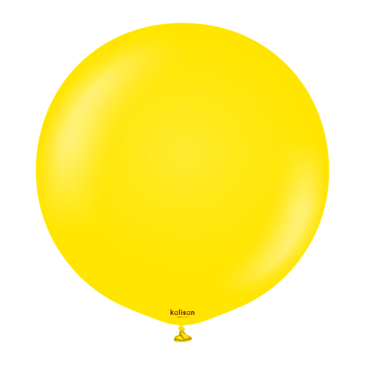 24 inch Kalisan Standard Yellow Latex Balloons 2ct