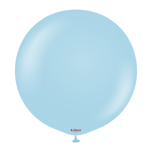 24 inch Kalisan Macaron Blue Latex Balloons 2ct