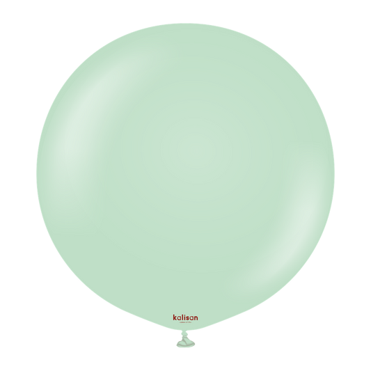 24 inch Kalisan Macaron Green Latex Balloons 2ct